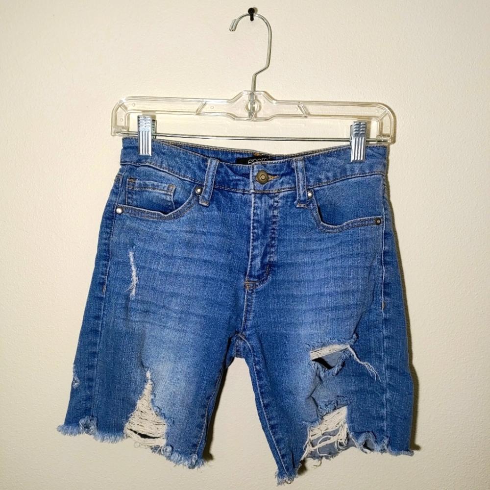 Energie Distressed Jean Shorts 1